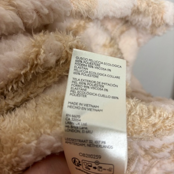 Free People Bleecker Street Tan Oversized Cardi Fur Collar Sweater Size Large/XL - Picture 11 of 12